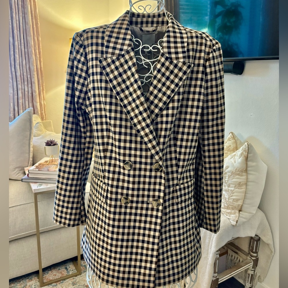 H&M, Checkered Blazer, NWOT